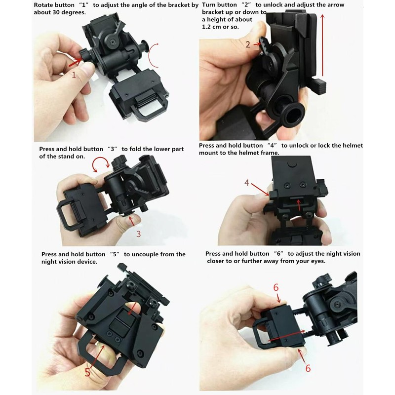 ProWildGear Hunting L4G24 NVG Mount Aluminum Frame Helmet Accessories Mount