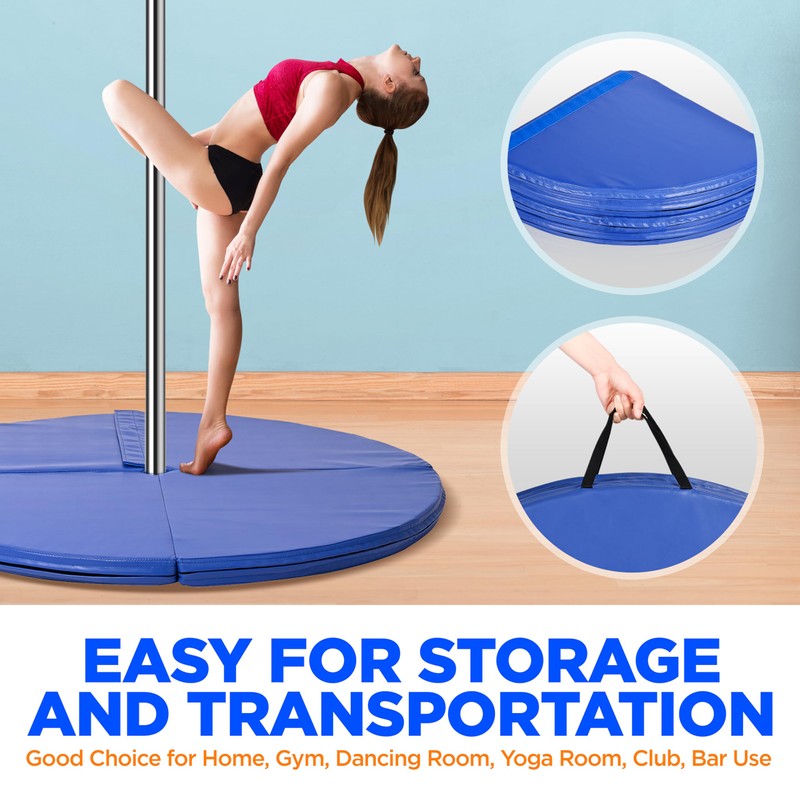 SereneLife Portable Professional Pole Dance Mat 4ft x 2in Thick