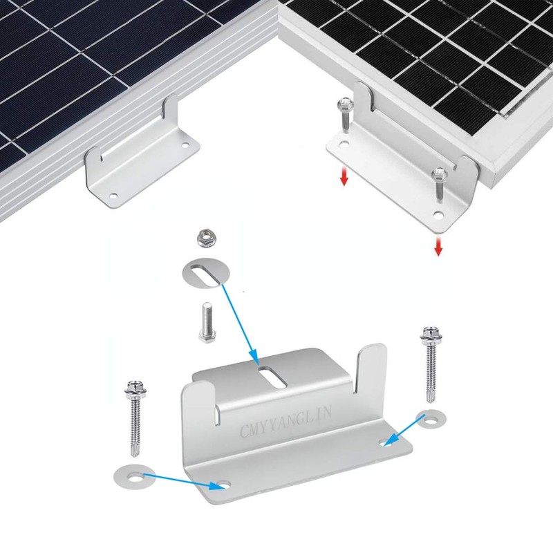 CMYYANGLIN Solar Panel Mounting Brackets Z Bracket, with Nuts and