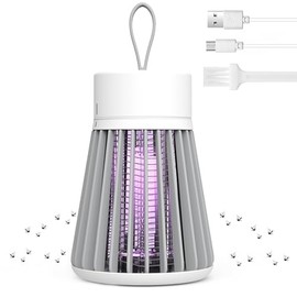 Bug Zapper Indoor Outdoor Rechargeable Hanging Mosquito Zapper, Mosquito Killer Lamp - Portable UV Insect Trap for Indoor/Outdoor, USB-Powered with Grid for Camping, Bedroom, Patio, Kitchen