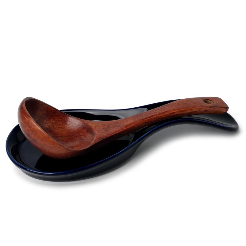 GDCZ Porcelain Spoon Rest - Large Spoon Holder Utensil Rest