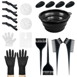 NEPAK 18-Piece Hair Dye Brush Set, Hair Brush for Hair Dyeing, Hair Dye Set with Colouring Bowl, Colouring Brush, Hair Dyeing Accessories for DIY, Salon
