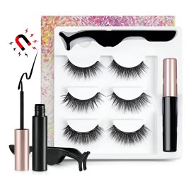 Kit De Pestañas Postizas Magnéticas & Delineador Magnetico