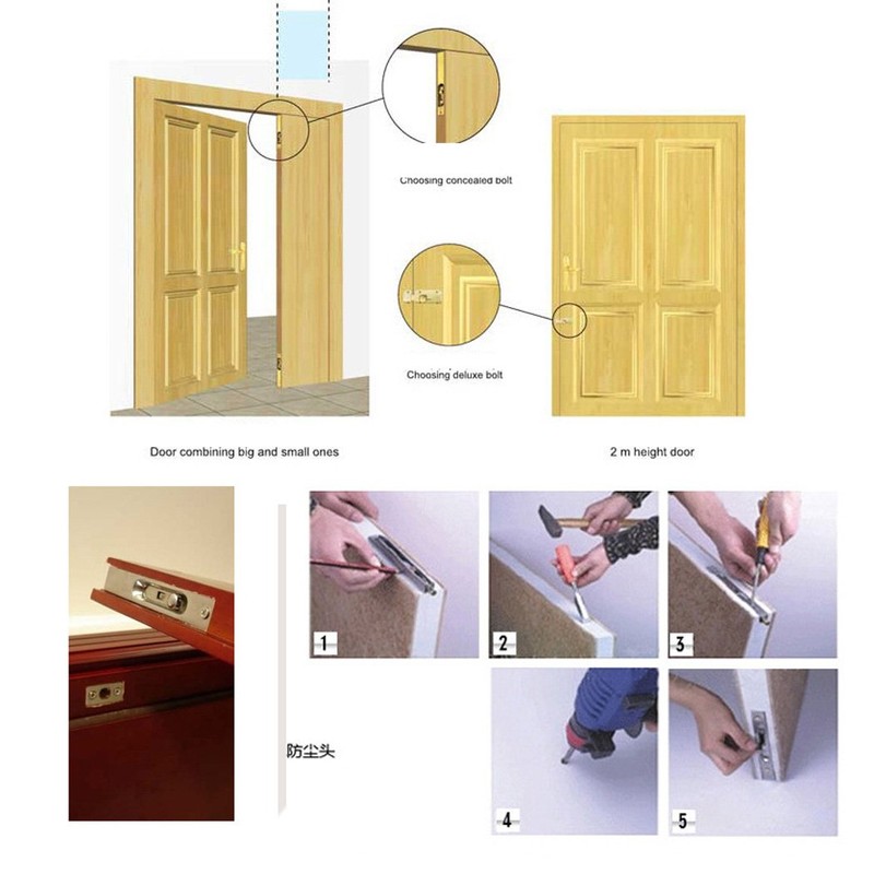 Stainless Steel Door Slide Bolt Latch Lock Flush Bolt for