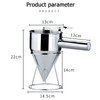 Stainless Steel Pancake Batter Dispenser Funnel 1200ML Large Capacity Conical