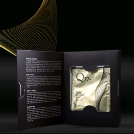 Q77+ - Face Mask - Gold Booster Mask - Instant Lifting Effect - With Gold Particles, Vitamins and Essential Oils - Activates and Reduces Wrinkles - Pack of 10