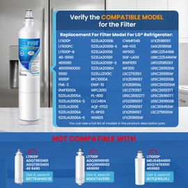 ICEPURE 9990 Replacement for LG LT600P, 5231JA2006A, 5231JA2006B, KENMORE 46-9990, 469990, RWF1000A Refrigerator Water Filter, 4 PACK