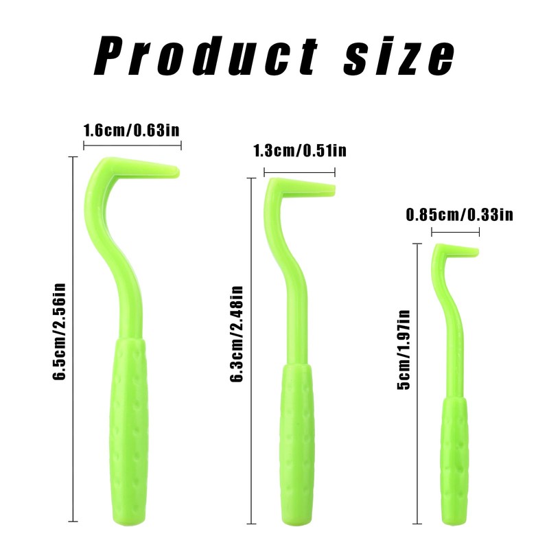 BOXOB 3pcs Tick Remover Tool Kit, 3 Sizes Green Plastic