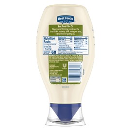Best Foods Mayonnaise Dressing Olive Oil Mayo Squeeze Condiment for Simple Meals Rich in Omega 3-ALA 20 oz