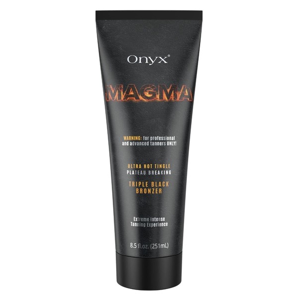 Onyx Magma Tingle Indoor & Outdoor Tanning Lotion for Advanced Tanners - Triple Dark Tanning Lotion for Insanely Black Tan Results - Tanning Bed Lotion with Thermal Active Formula - Anti-Cellulite Oil for Skin Firming & Aloe Vera to Soothes Irritation