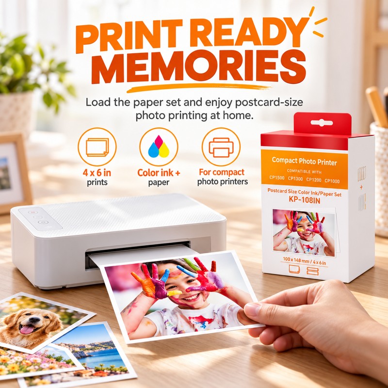 KP-108IN Photo Paper & Ink Cassette Set for Canon SELPHY
