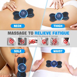 Mini Neck Massager, 6Pcs Electrapy Massager Neck Massager for Neck Pain Cervical Electric Massagers for Arms, Neck, Back, Waist, and Legs with Remote Control