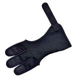 KURUGEILI Archery Glove Three Finger Protector with Leather Pad Shooting Hunting 3-Finger Guard for Youth Adult Man Woman and Beginner Protective Gear Accessories