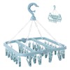 Rainfordhoma Clothes Drying Rack with 32 Clips, Foldable Hanging Rack,