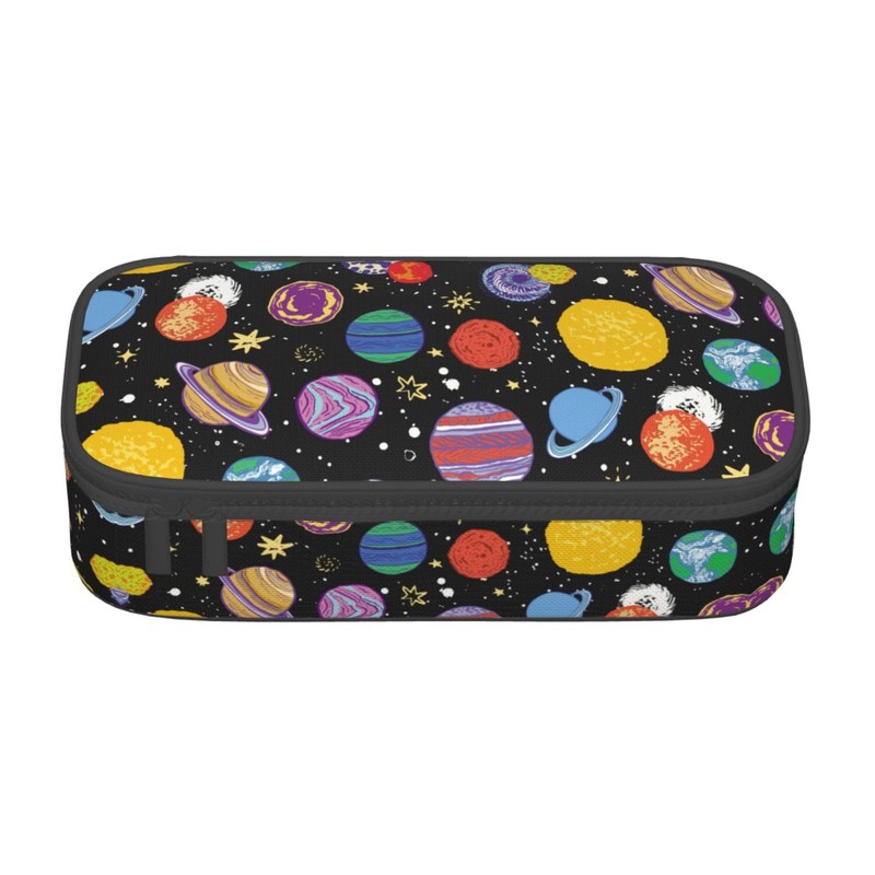 GVGOAGL Cartoon Space Planet Pencil Case Organizer Big Capacity Pencil