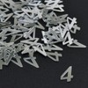 DIWULI Number Confetti Silver 4, Elegant Table Decoration Birthday