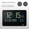 Braun Digital Wall Clock with Indoor Temperature, Date, Day of