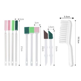 10 Pcs Household Cleaning Brushes Kit Mini Detail Crevice Cleaning Brushes Mini Bottle Brush for Small Holes Corner Keyboards Bottle Tile and Hard to Reach Places