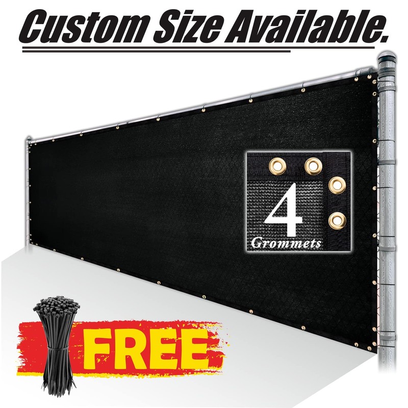 Royal Shade 5' x 25' Black Fence Privacy Screen Windscreen