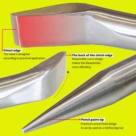 WEDO Pry Bar Stainless Steel,Pinch Bar, Pinch Point,Connecting Bar,Line-Up Pry Bar,Anti-Corrosion, High Strength, Polished,length 20"