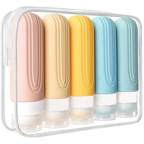 CHEODIN Travel Bottles for Toiletries, 5 Pack TSA Approved Travel