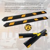 Elementool Heavy-Duty Rubber Parking Curb1 with 8 Reflective Strips -