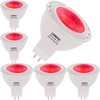 Red MR16 LED Light Bulbs 50W Equivalent Halogen Replacement 6W