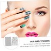 Gatuida 5sets Geometric Pattern Nail Stickers Manicure Set Women Nail