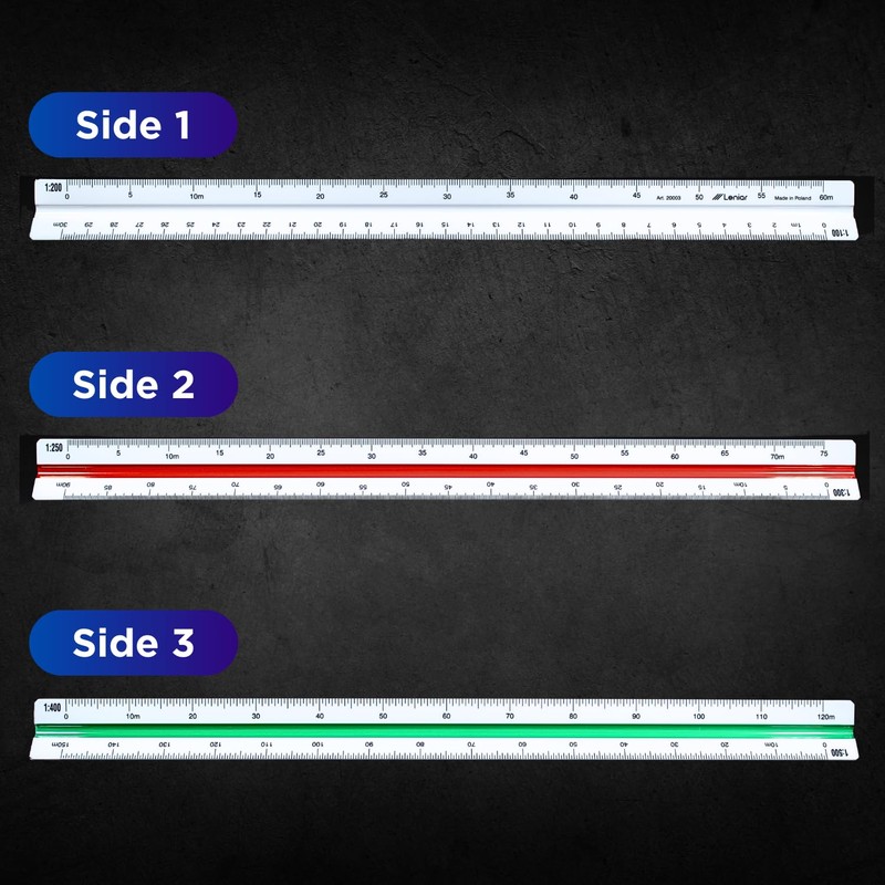 Scale Ruler 30 cm – Plastic Triangular Ruler – Scale