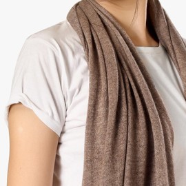 ROSERA Cashmere 100% Cashmere Knitted Wrap Pashmina Shawl Extra Large Scarf Stole for Women Travel (Brown)