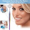 MuskalMed 5 PC Dental Mouth Mirror #5 Front Surface Rhodium