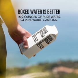 Boxed Water 16.9 oz. (24 Pack) – Purified Drinking Water in Cartons – BPA-Free, Refillable & Reusable Cartons – A Sustainable Option