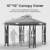 Kieperi 10x10 FT Gazebo Canopy Top Replacement，Double Tiered Canopy Covers