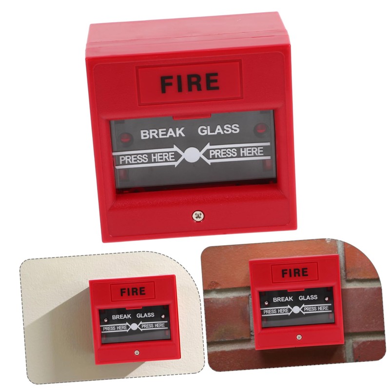 TEHAUX 5pcs Emergency Glass Break Alarm Button Manual Reset Activation