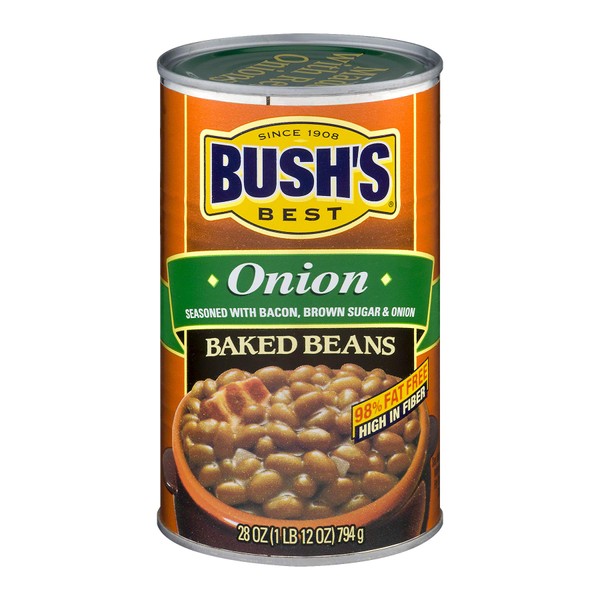 Bush's Best, Onion Baked Beans, 28oz Can (Pack of 4)