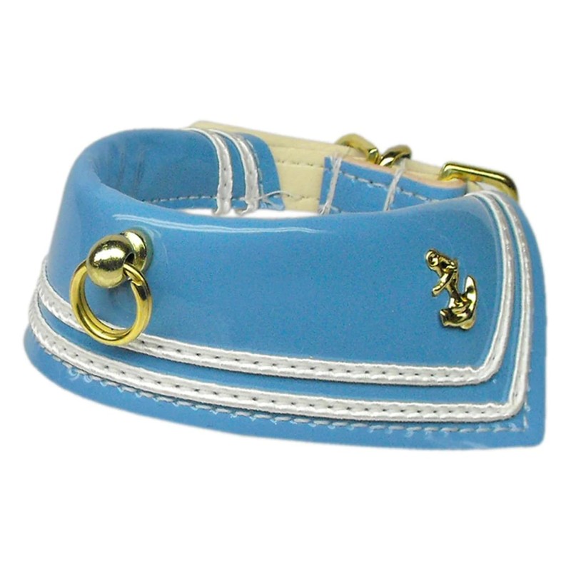 Dog, Puppy & Pet Collar, "Sailor" Red 10