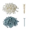 Wavanta 40PCS Plasterboard Fixings, Self Drilling Drywall Anchors and Screws