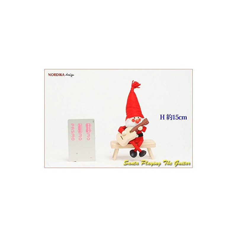 [Nordika Nisse norudyika nisse] christmas wooden doll (Guitar with Santa/nrd120068)