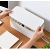 Desktop Cable Storage Box, Dustproof Power Strip and Socket Organizer