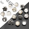 30Pcs Women Shirt Instant Cover up Button Pearl Safety Brooch