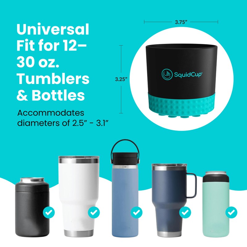 SquidCup Non-Tipping, Anti-Spill Cup Holder for Boats, Kayaks, SUPs, RVs,