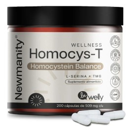 Homocys-T L-Serina  TMG Betaina - 200 Capsulas - Suplemento con Vitaminas B2, B12, L Serina, Betaina y Folato para el Apoyo a la Funcion Cognitiva,...