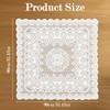 LXUEJIE Lace Tablecloth, 35.4 x 35.4 Inch Square White Lace