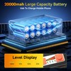 200W Led Work Light Rechargeable,20000MAh Solar Portable Light, 20000LM Magnetic