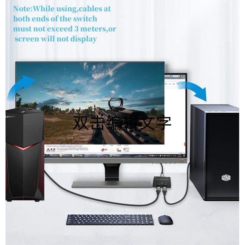 CABLEDECONN DisplayPort 8K DP 1.4スイッチ双方向Displayport分配器切替器8K @ 30Hz 4K @ 120Hz複数ソースおよびディスプレイ用スプリッターコンバーター。