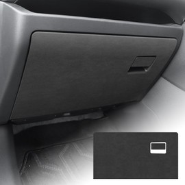 FDAIUN Car Glove Box Panel Decoration Sticker For Toyota RAV4 2019-2025 Accessories Suede Material Soft Touch Custom Dress Up Interior Parts Interior Panel With Double Sided Tape 2pcs (Black-Alcantara
