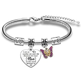 SMARGO Best Nan Bracelet Women Charm Jewellery Birthday Mothers Day Christmas Gifts From Grandchildren