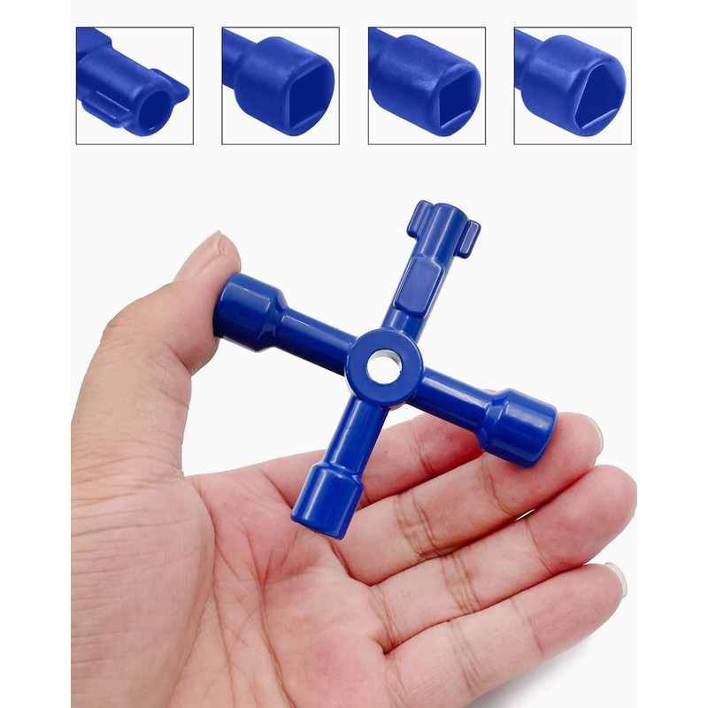AORHOFJ 4-way multifunctional key, multifunctional control cabinet key, cross key,