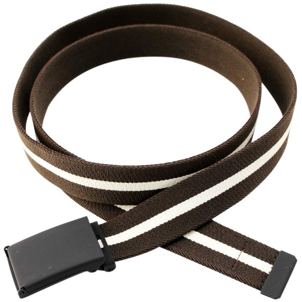 Gevard Men's Women's Custom Made Matte Black Buckle Stretch Belgian