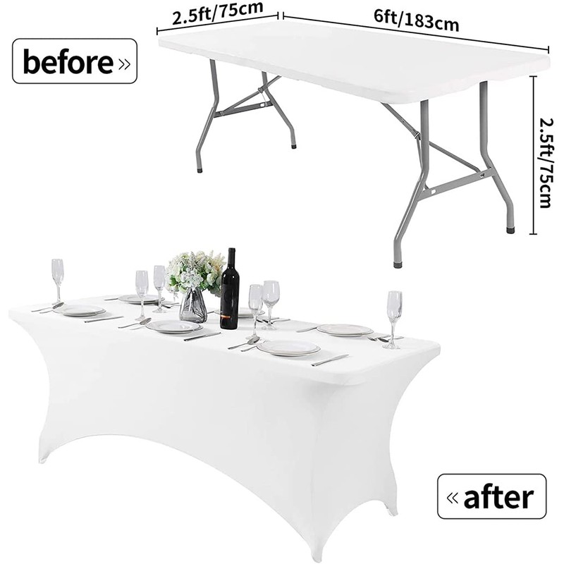 Namvo Stretch Tablecloth, 6 ft Rectangular Spandex Dining Table Cloth,